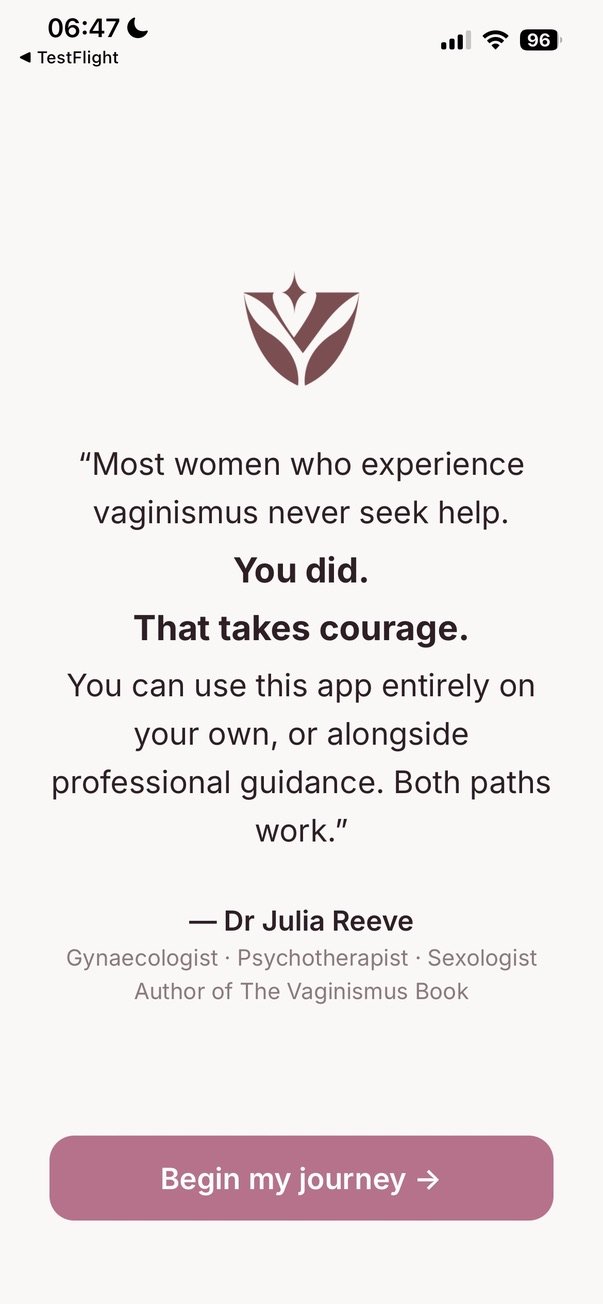 TVZ welcome screen with Dr Julia Reeve's message about courage